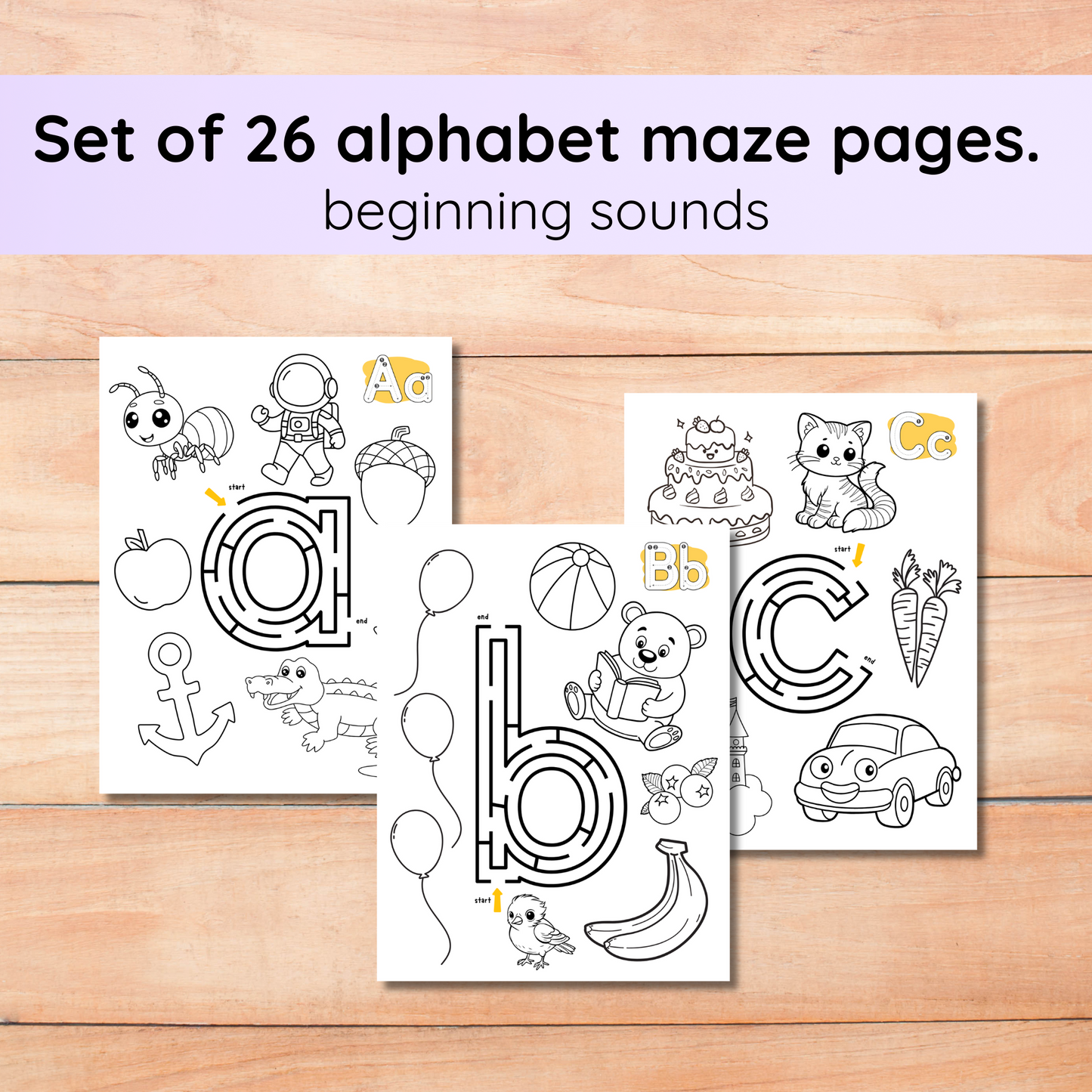Alphabet Maze Pages