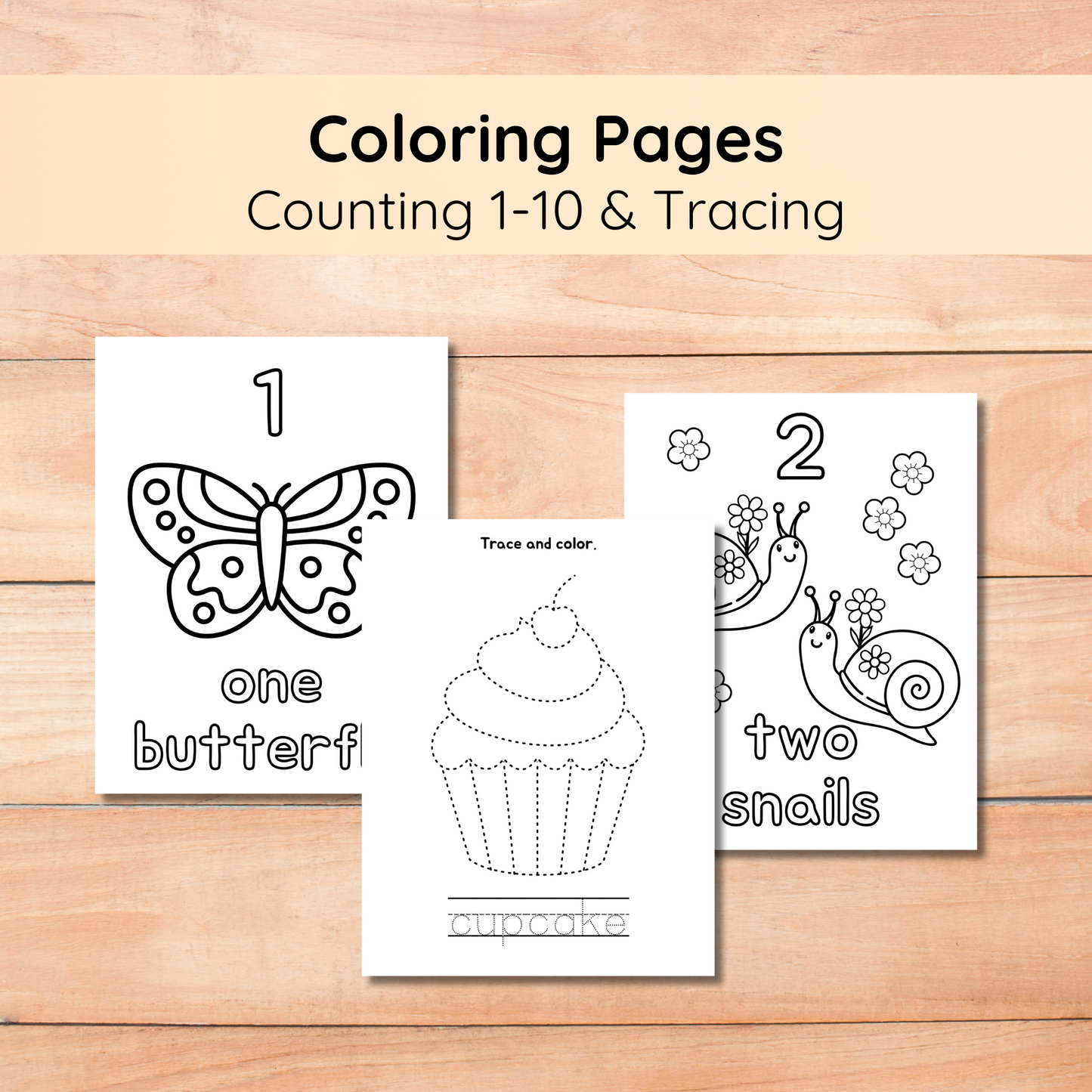 Coloring Pages (Counting 1-10)