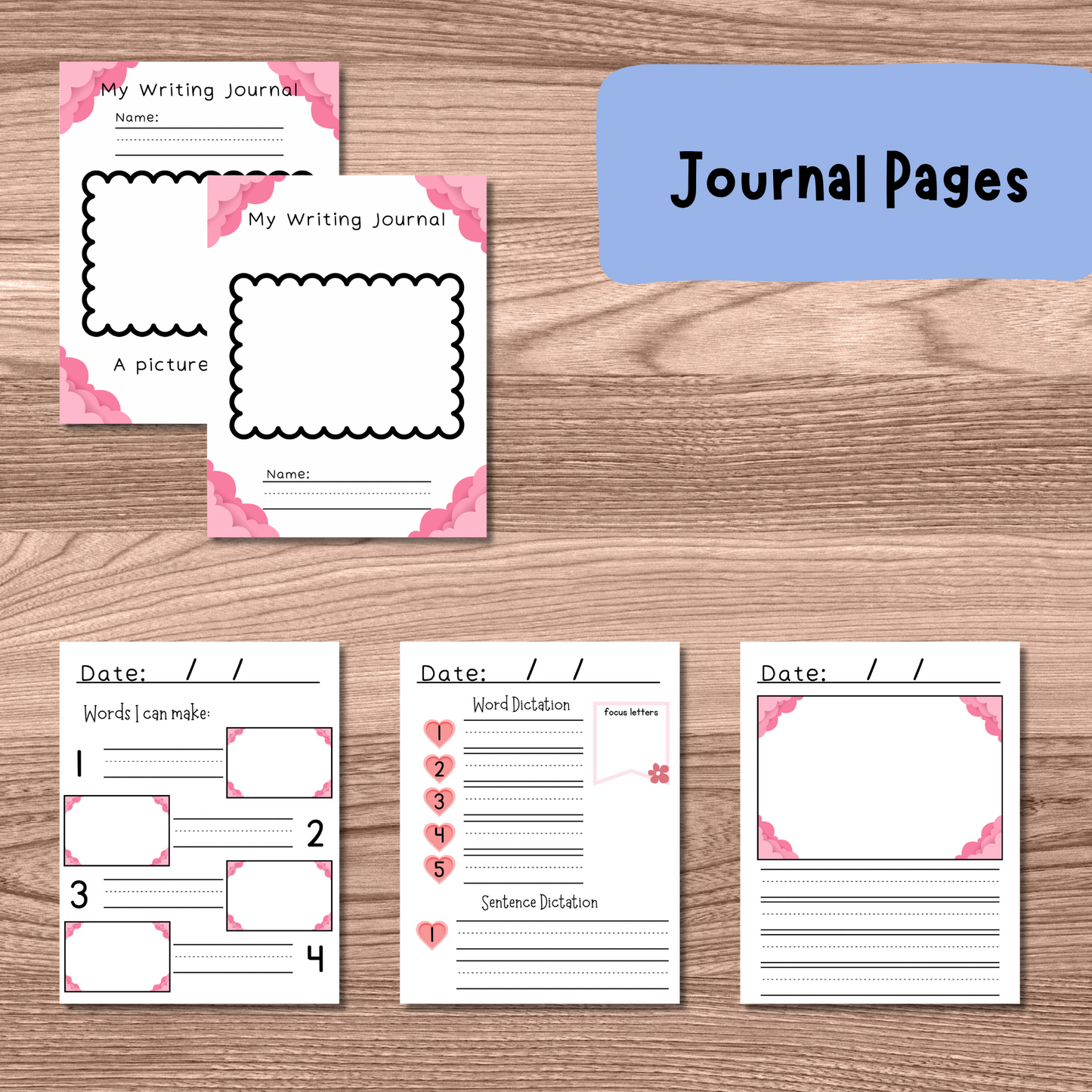 Spelling Folder & Journal (Pink)