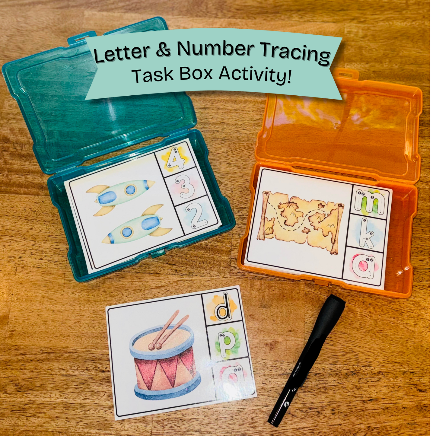 Task Box Cards | Letters & Numbers 1-20