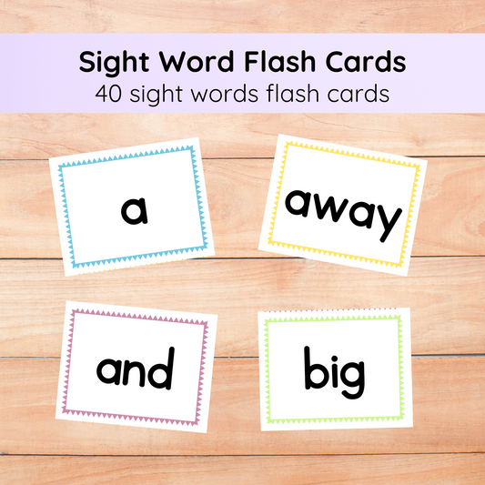 Sight Word Flash Cards