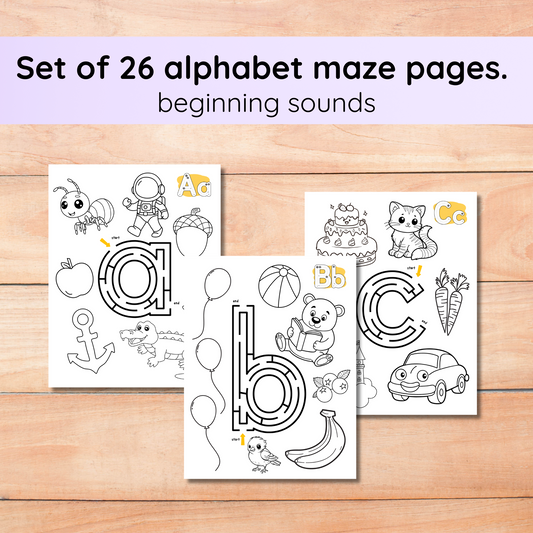 Alphabet Maze Pages