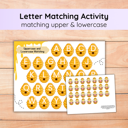 Letter Matching Activity (Bee Theme)