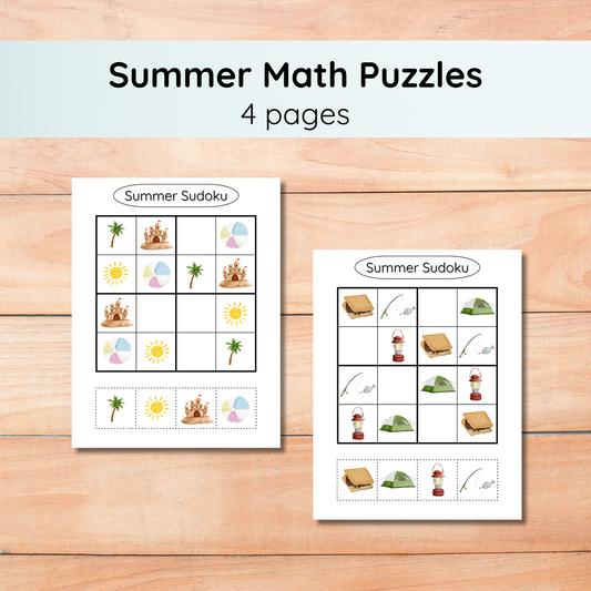 Free Summer Math Puzzles | Sudoku